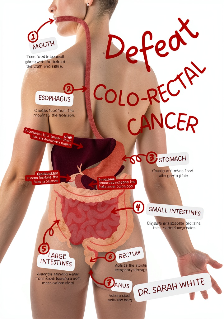 'Kindle book cover showing holistic health themes for colorectal cancer'