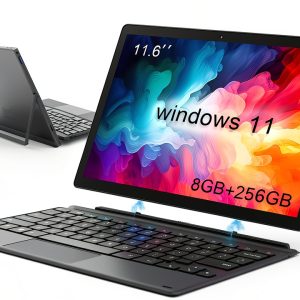 TPSPAD 11.6" Intel Celeron 2-in-1 Laptop Tablet Black-0