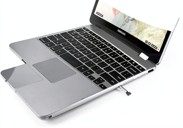 Samsung Chromebook Plus V2 12.2" Silver 2-in-1 Laptop with 128GB SSD-3