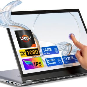 15.6 Touchscreen 2-in-1 Laptop AVENKA G3 Gray-0