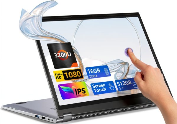 15.6 Touchscreen 2-in-1 Laptop AVENKA G3 Gray-0