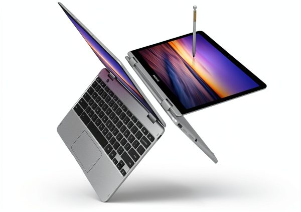 Samsung Chromebook Plus 2-in-1 12.2" Light Titan 64GB SSD-1