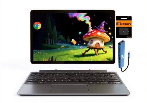Lenovo Chromebook Duet 11 10.95" Tablet with 128GB Storage Luna Grey-0